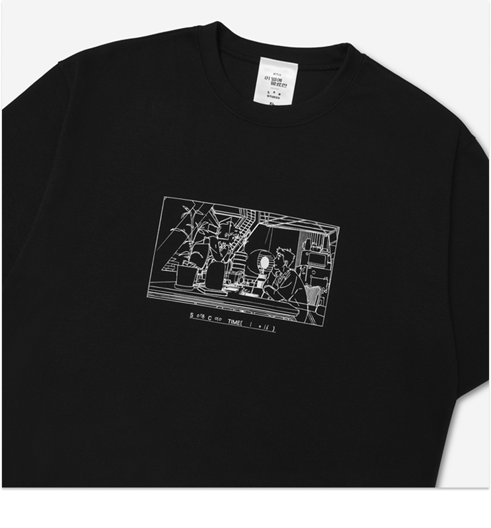 Tシャツ・カットソー IAB Studio x Lost in Starlight Storyboard T-Shirt Black 아이앱 스튜디오 x 이 별에 필요한 스토리보드 티셔츠 블랙