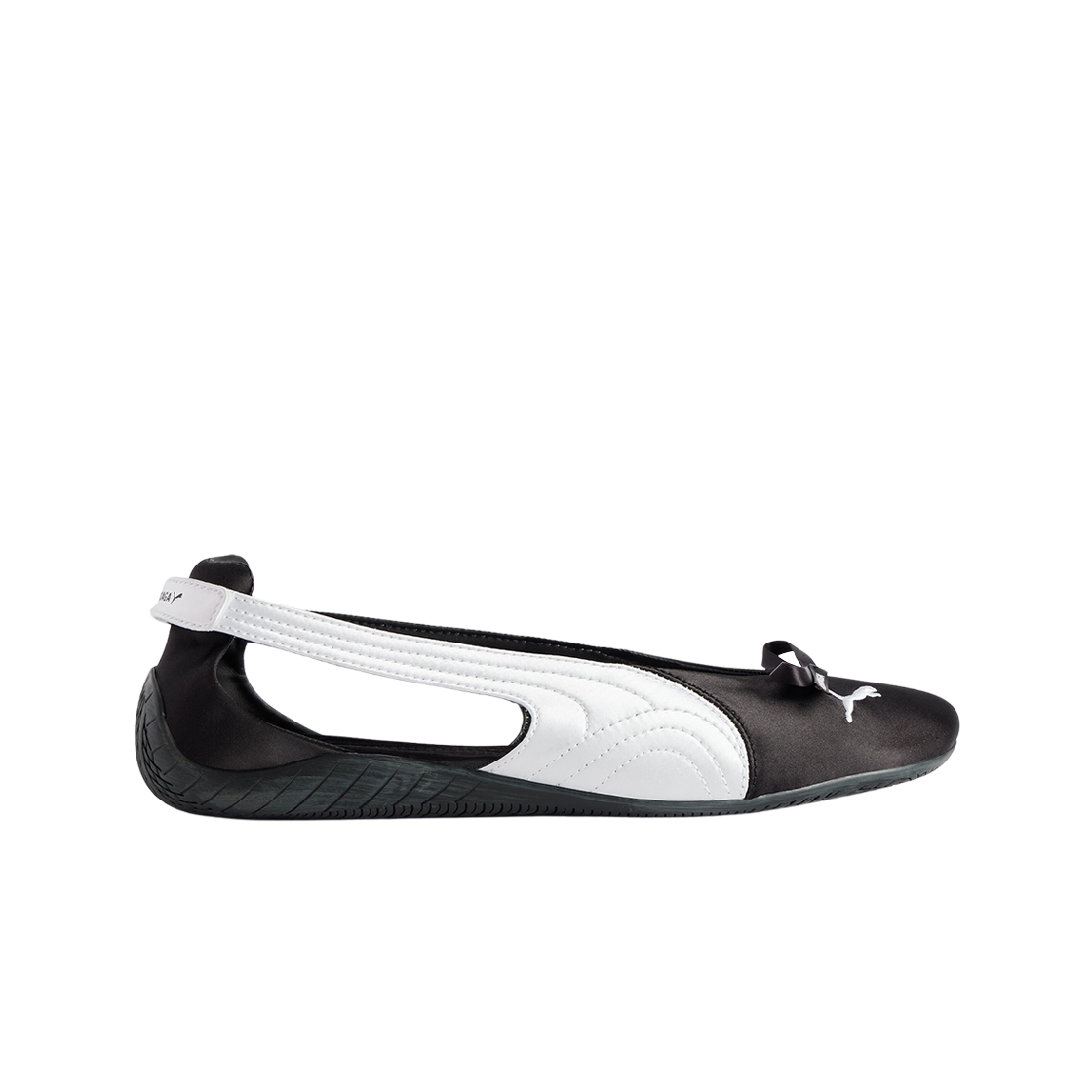 (W) 발렌시아가 x 푸마 스피드캣 발레 사틴 블랙 화이트((W) Balenciaga x Puma Speedcat Ballet Satin Black White)