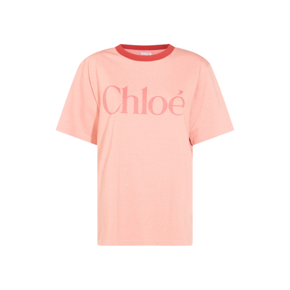 (W) 끌로에 코튼 로고 티셔츠 핑크((W) Chloe Cotton Logo T-Shirt Pink)