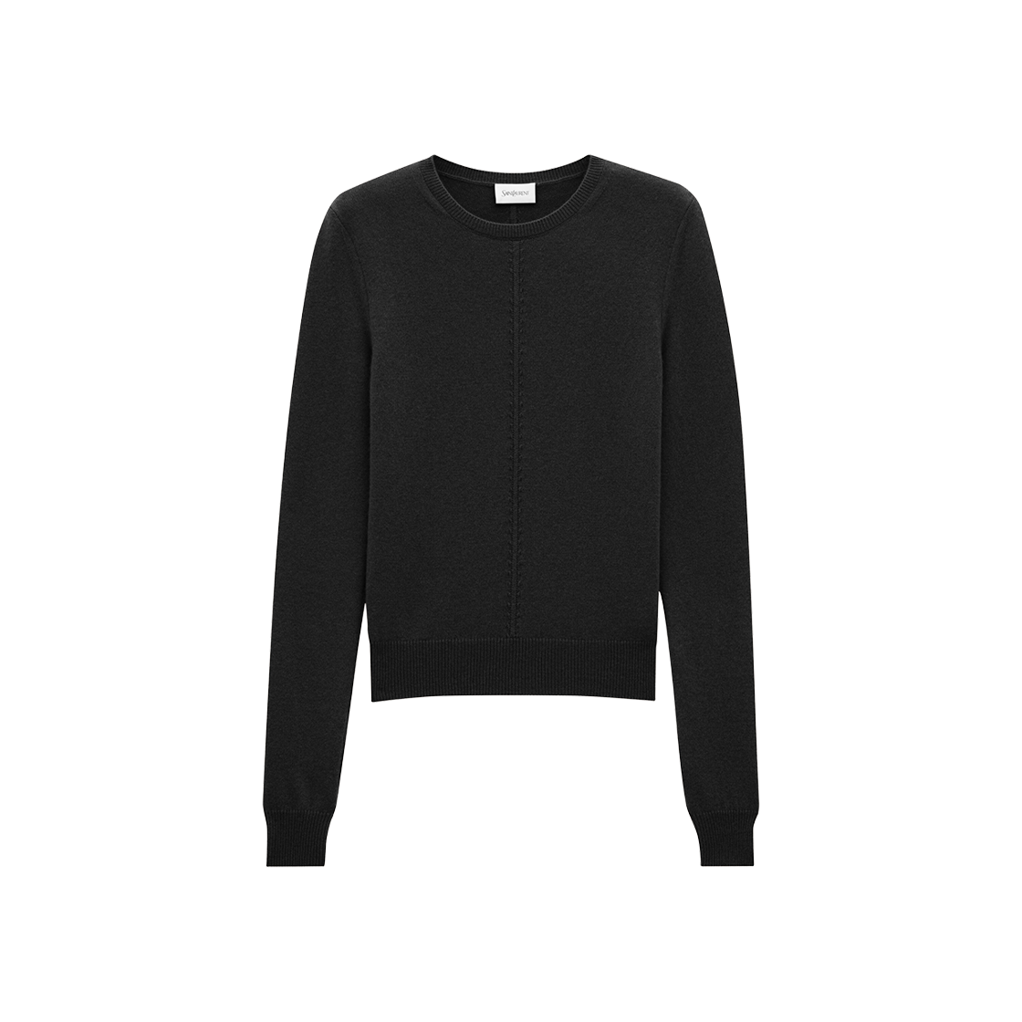 (W) 생로랑 스웨터 오픈워크 캐시미어 블랙((W) Saint Laurent Sweater In Openwork Cashmere Black) - 1