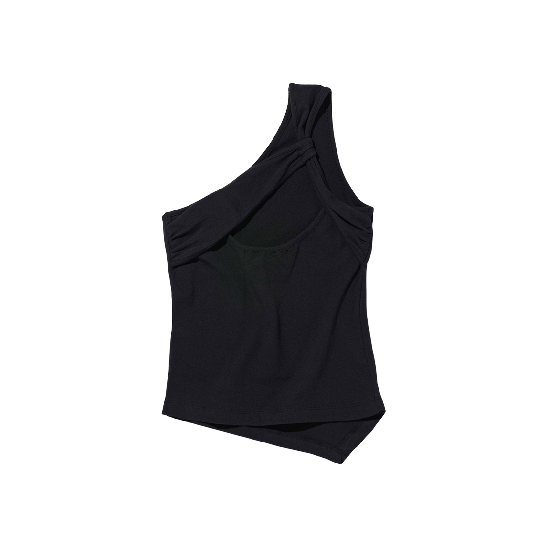 (W) 미스치프 롬버스 원 숄더 슬리브리스 블랙((W) Mischief Rhombus One Shoulder Sleeveless Black) - 2