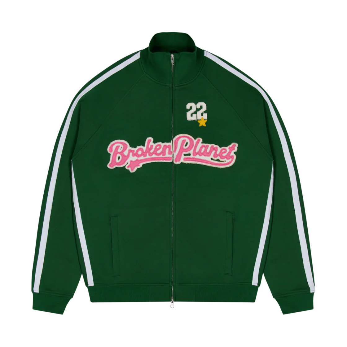 브로큰 플래닛 코튼 트랙 집업 파인 그린(Broken Planet Cotton Track Zip Up Pine Green)