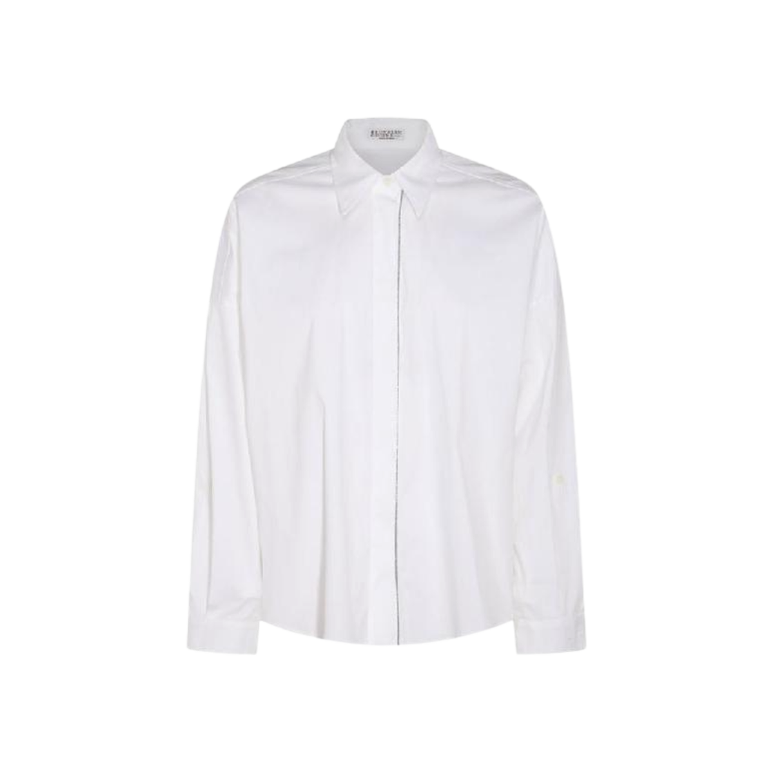M0091MA636-C159 (W) Brunello Cucinelli Cotton Poplin Shirt White