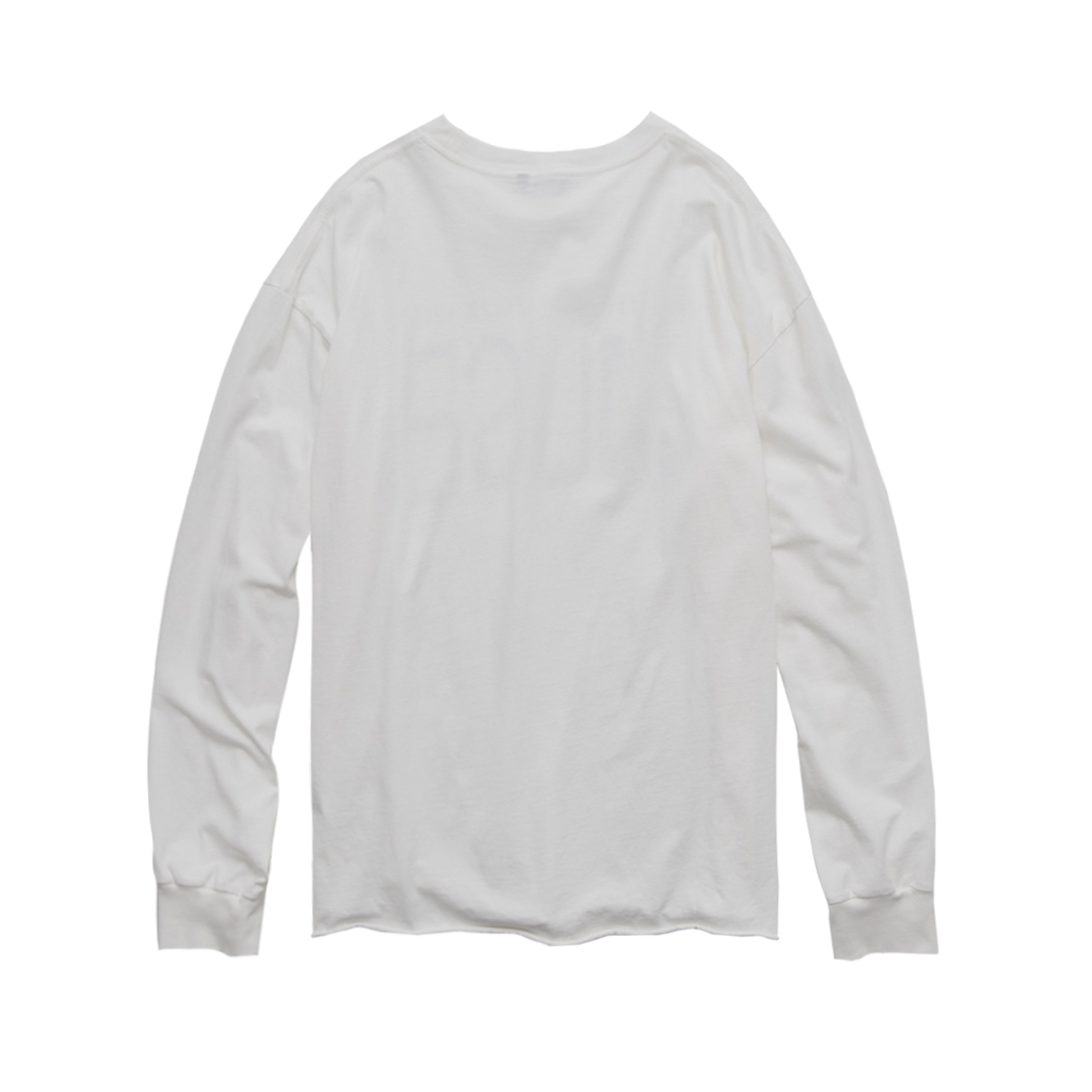 폴리테루 1011 레터링 뮤즈 롱슬리브 로우 컷 유즈드 화이트(Polyteru 1011 Lettering Muse Long Sleeve Raw Cut Used White) - 2