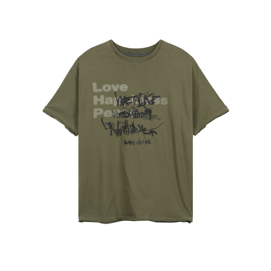 VMK252SS004 Vacant Archive Men Della Artwork T-Shirt Khaki