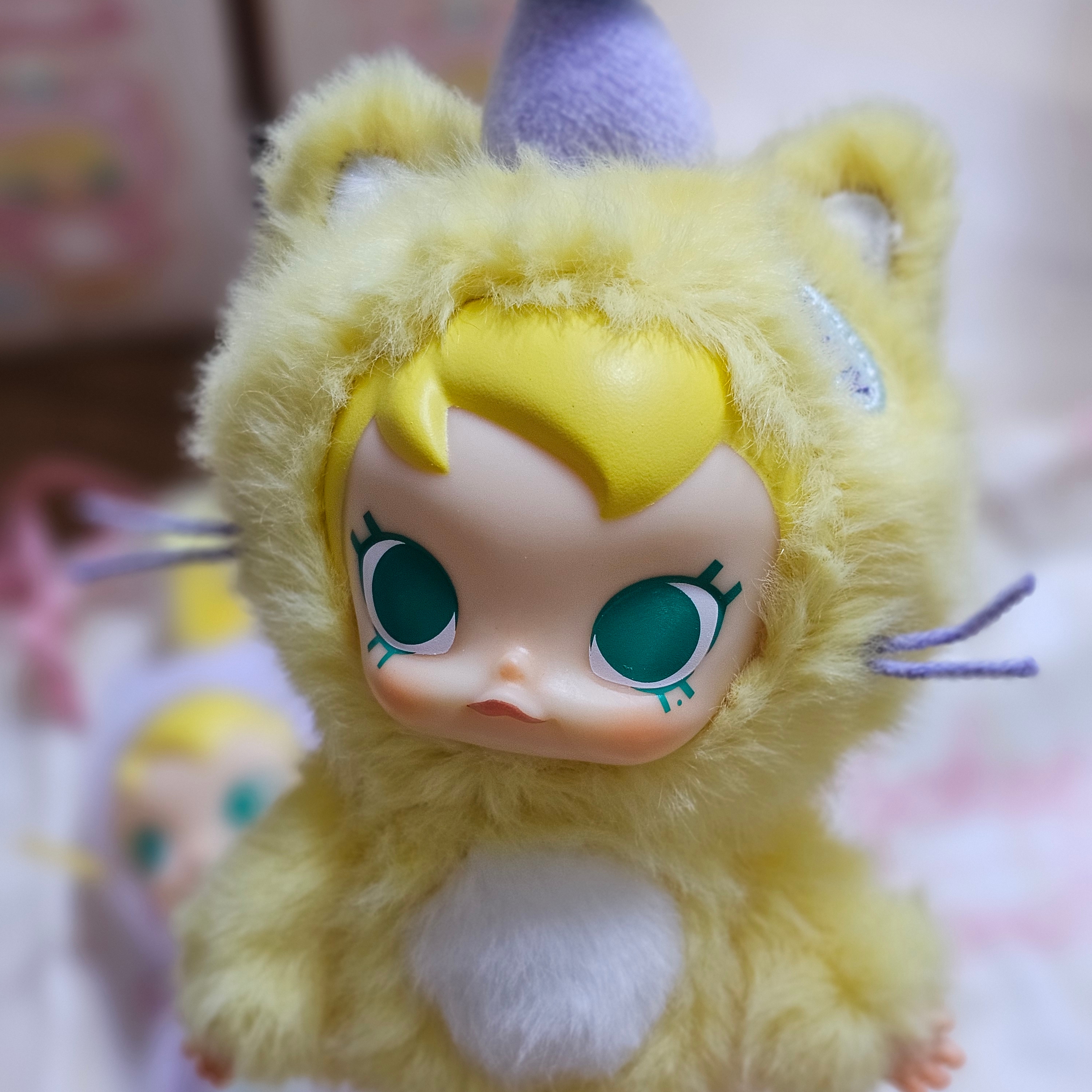 Pop Mart Baby Molly Pocket Friends Series Vinyl Plush Pendant (6 Blind Boxes) 착용 스타일 - 2