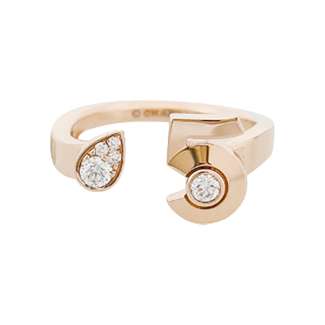 샤넬 익스트레이트 드 N°5 링 52호 18K 베이지골드 다이아몬드(Chanel Extrait de N°5 Ring Size 52 18K Beige Gold Diamond)