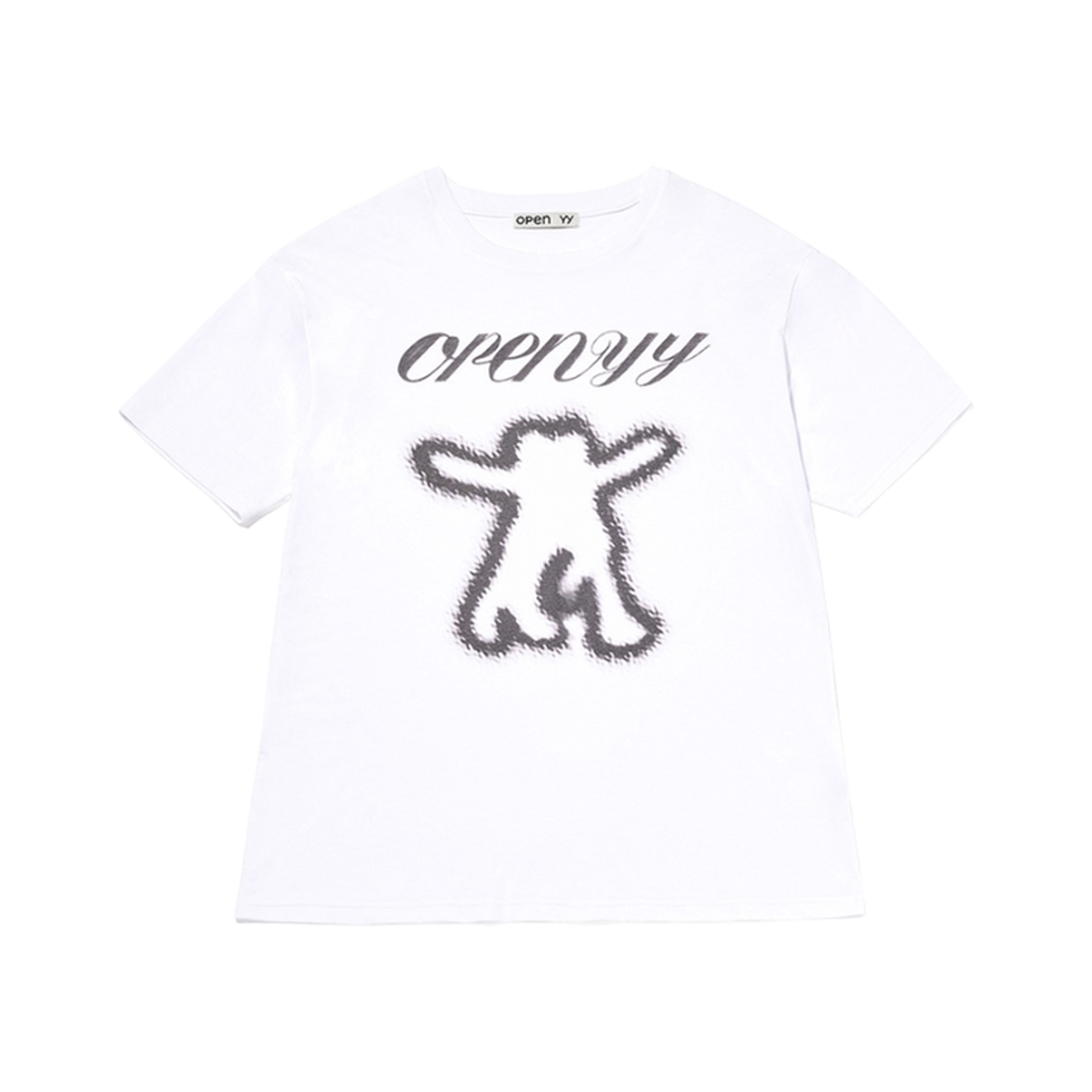 (W) 오픈 Yy 심볼 티셔츠 화이트((W) Open Yy Symbol T-Shirt White)