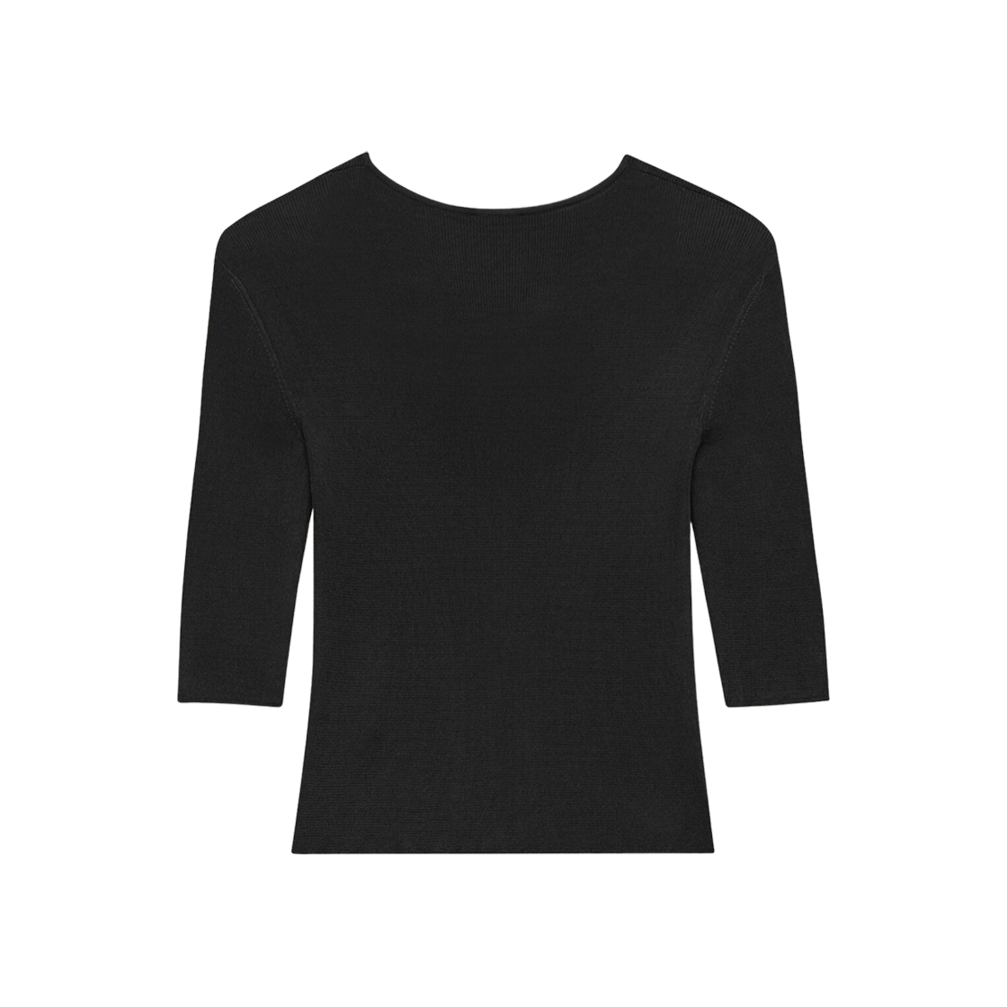 (W) 생로랑 카산드라 니트 탑 느와르((W) Saint Laurent Cassandre  Top in Knit Noir) - 2