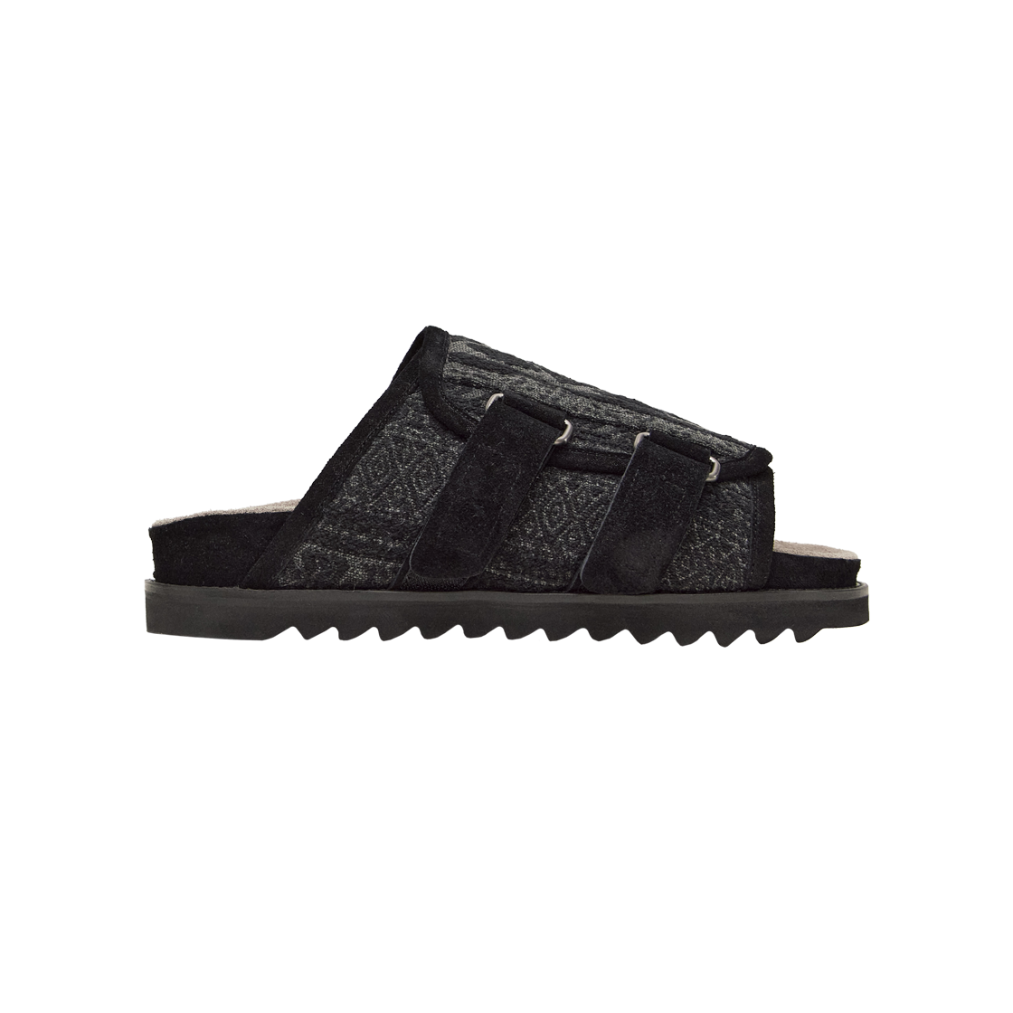 PG5TSO0801C0 [프리오더] Polyteru 1011 Ethnic Jumbo Slippers Black