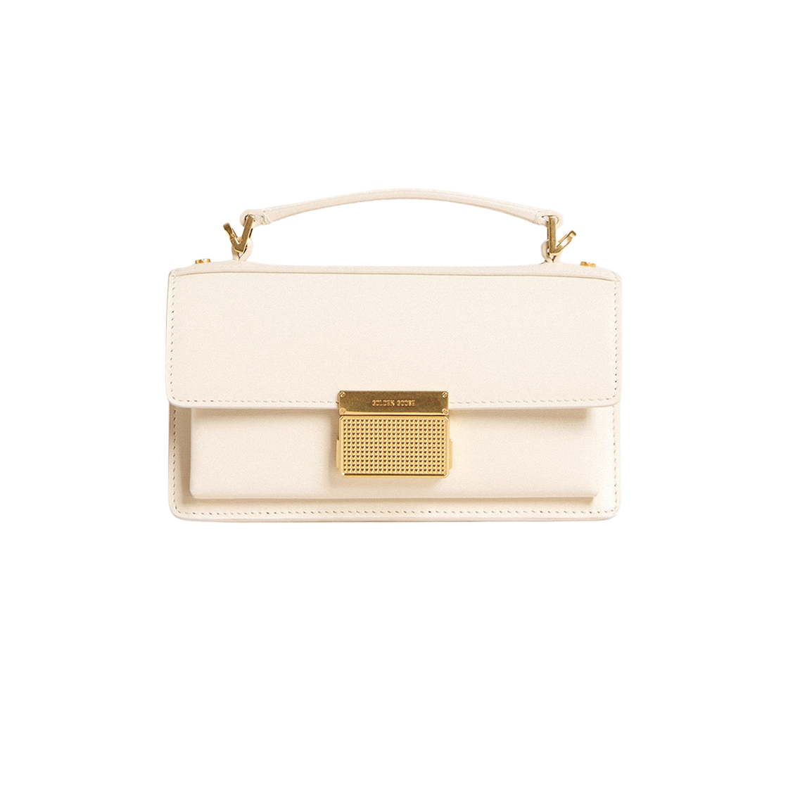 GWA00468-A000565-11732 Golden Goose Gold Detail Leather Small Venezia Bag Butter