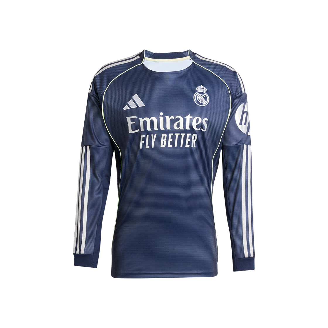 아디다스 레알 마드리드 2025/26 롱슬리브 어웨이 저지 레전드 잉크 - KR 사이즈 (논 마킹 버전)(Adidas Real Madrid 2025/26 Long Sleeve Away Jersey Legend Ink - KR Sizing (Non Marking Ver.))