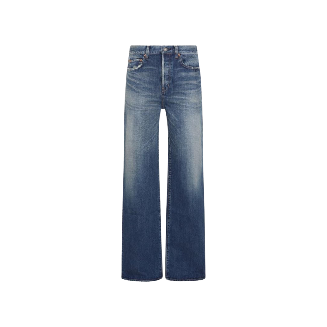 730586-Y07HA-4296 (W) Saint Laurent Wide Leg Jeans Blue