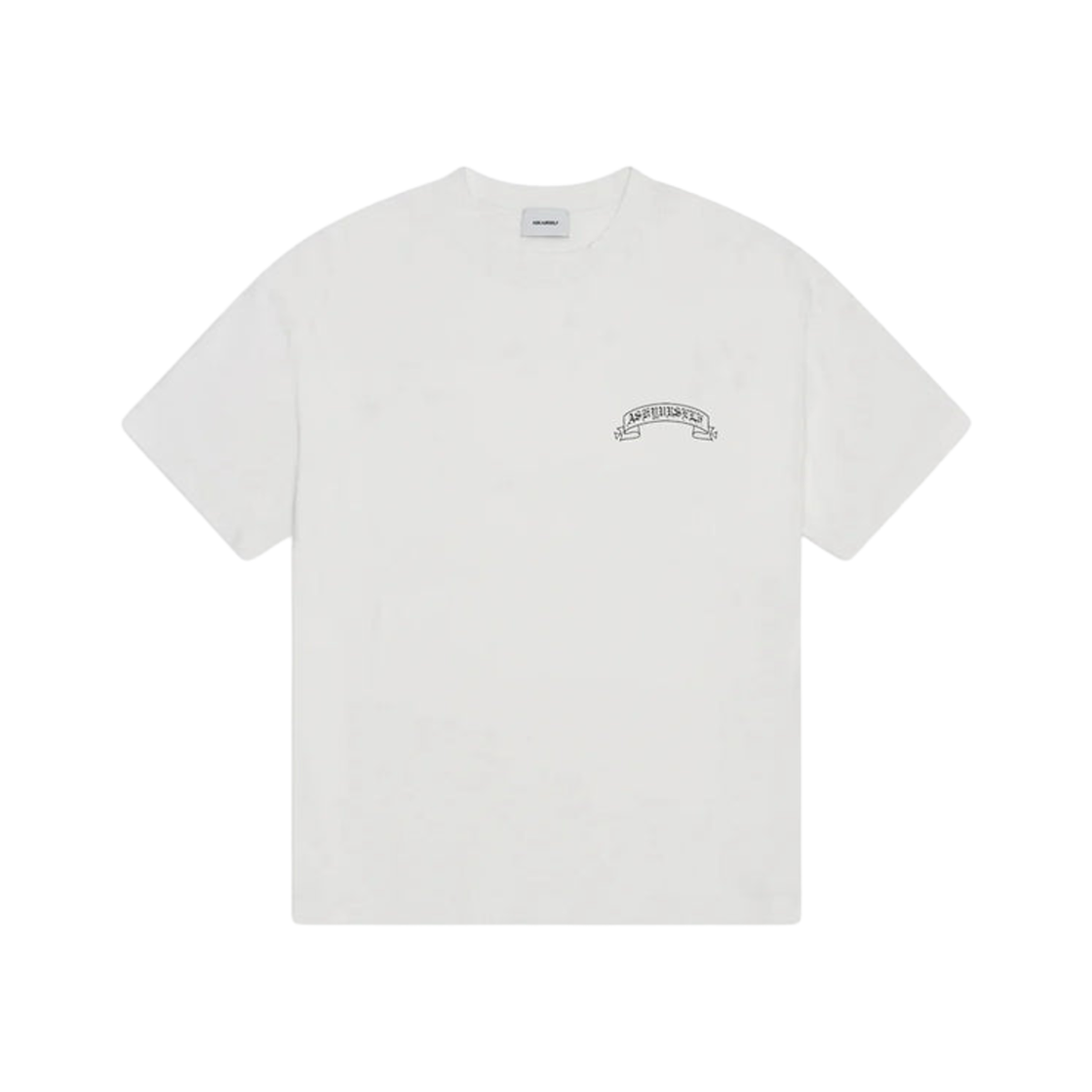 애스크유어셀프 올드 잉글리쉬 밴드 티셔츠 화이트(Askyurself Old English Banned T-Shirt White)