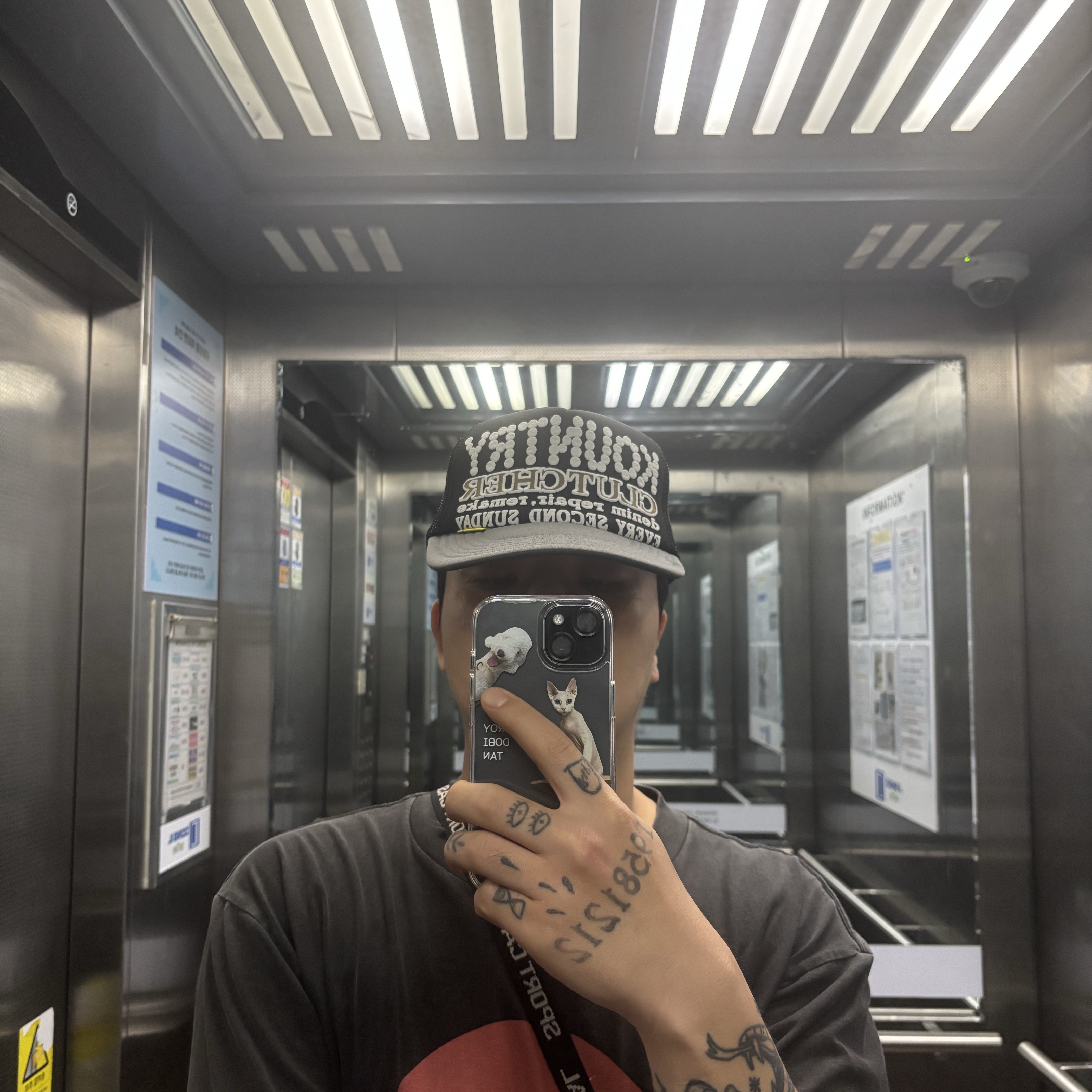 캐피탈 컨트리 펄 크러쳐 트러커 캡 블랙 그레이 | Kapital | KREAM