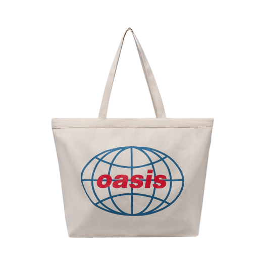 NUA5UAG95NA Noice x Oasis World Wide Canvas Tote Bag Natural