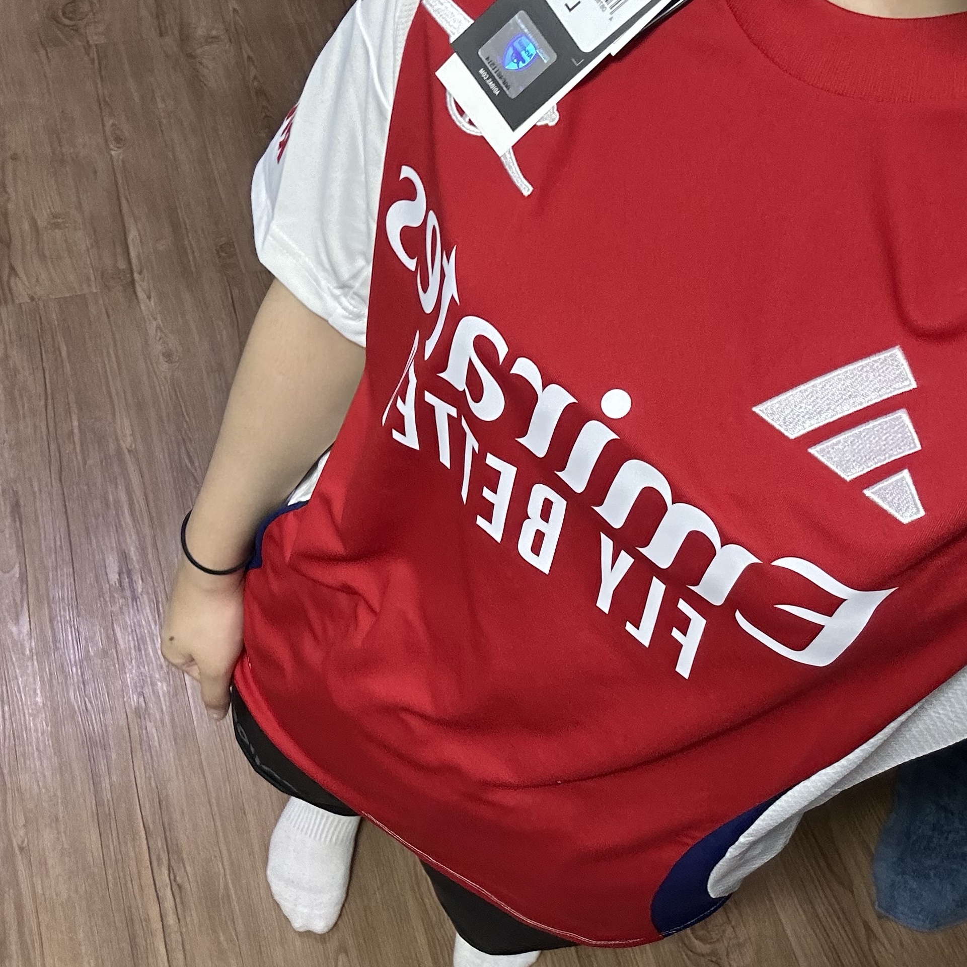 Adidas Arsenal 2024/25 Home Jersey Better Scarlet White - KR Sizing (Non Marking Ver.) 착용 스타일 - 3