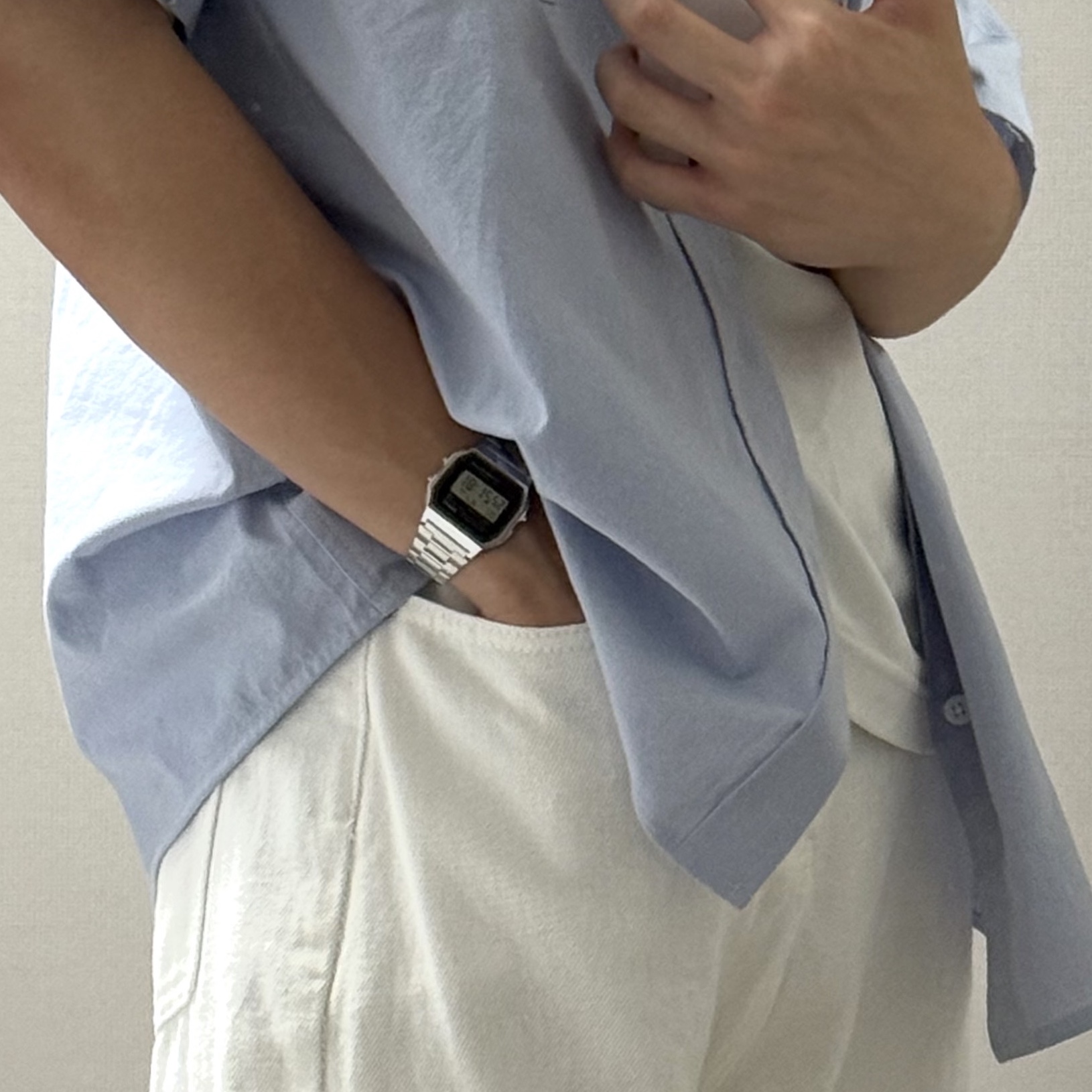 Casio A-158WA-1 착용 스타일 - 1