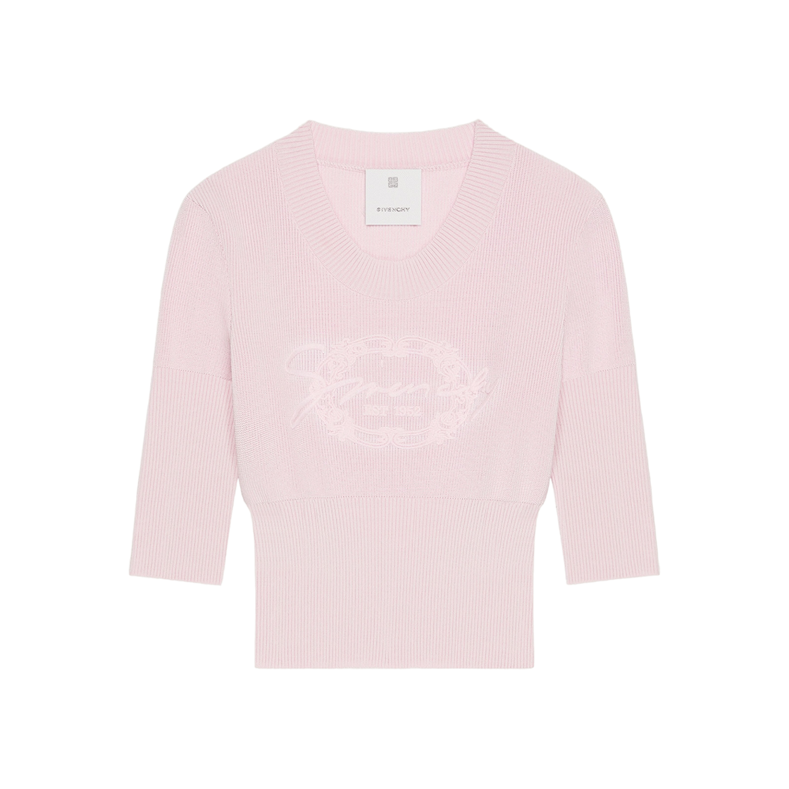 BW90TS4ZPM-661 (W) Givenchy Slim Fit Sweater with Givenchy Medallion Baby Pink