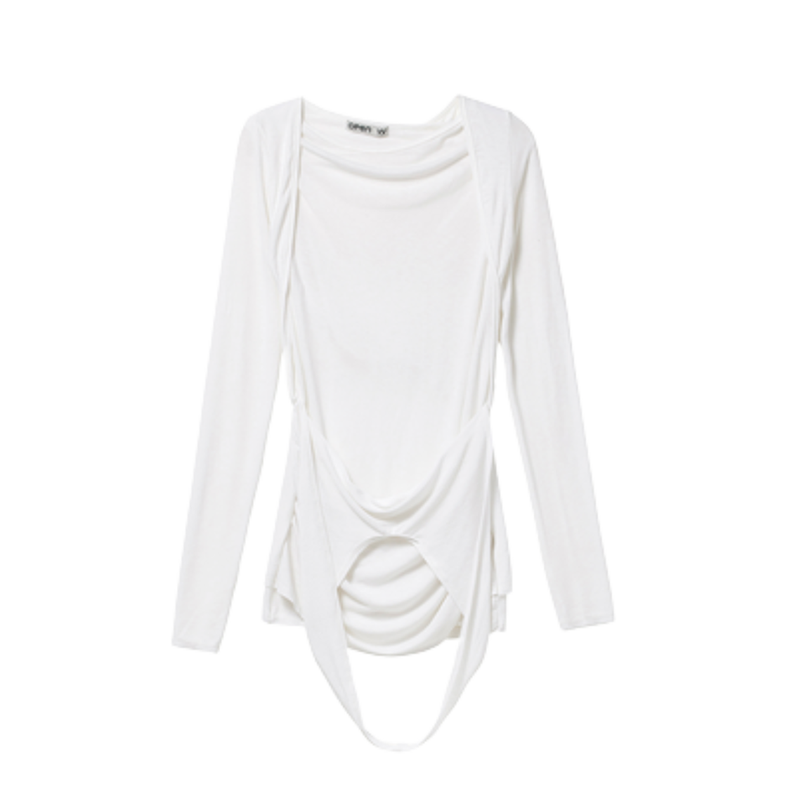 (W) 오픈 Yy 컨버터블 볼레로 탑 화이트((W) Open Yy Convertible Bolero Top White)