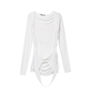 (W) Open Yy Convertible Bolero Top White