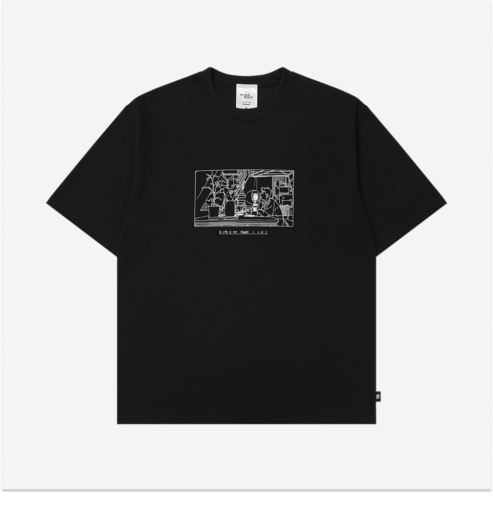 Tシャツ・カットソー IAB Studio x Lost in Starlight Storyboard T-Shirt Black 아이앱 스튜디오 x 이 별에 필요한 스토리보드 티셔츠 블랙