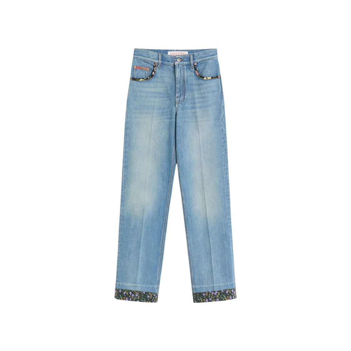 DD19X94V558 (W) Valentino Jeans with Floral Detail Blue