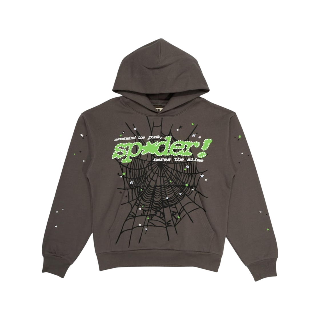 스파이더 펑크 V2 후드 슬레이트 그레이(Sp5der Punk V2 Hoodie Slate Grey)