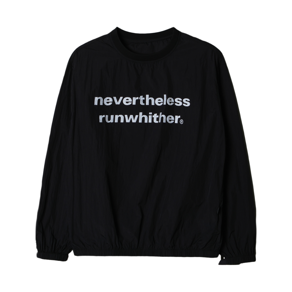 [KREAM 단독] 런위더 윈드브레이커 맨투맨 블랙([KREAM 단독] runwhither Windbreaker MTM Black)