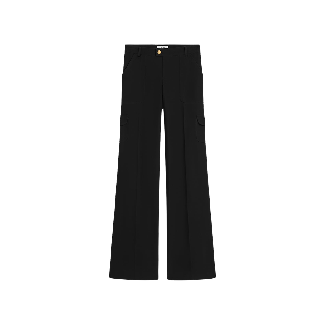 RP00Q545Z-38NO (W) Celine Cargo Pants in Drill Cotton Black