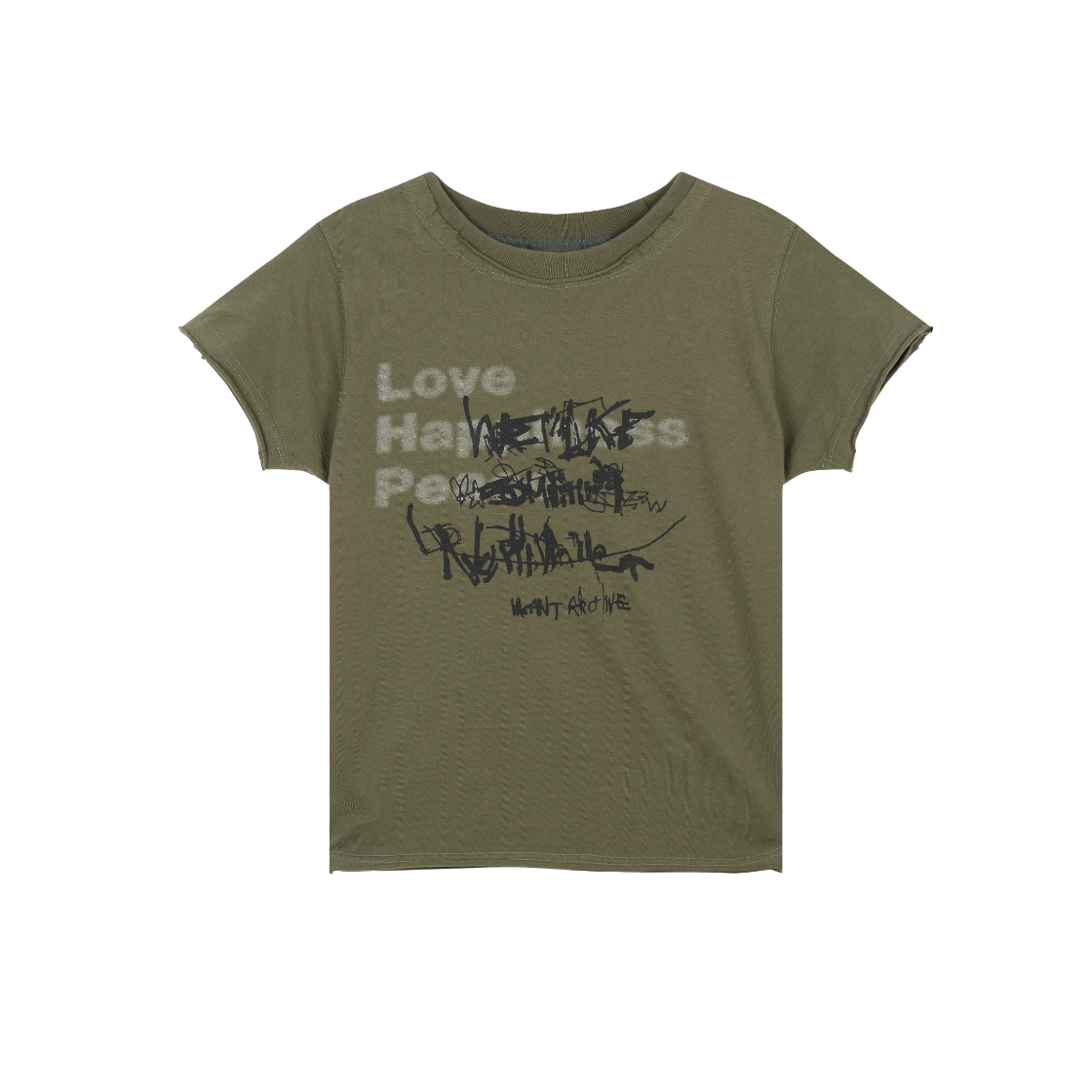 VWK252SS004 Vacant Archive Women Della Artwork T-Shirt Khaki