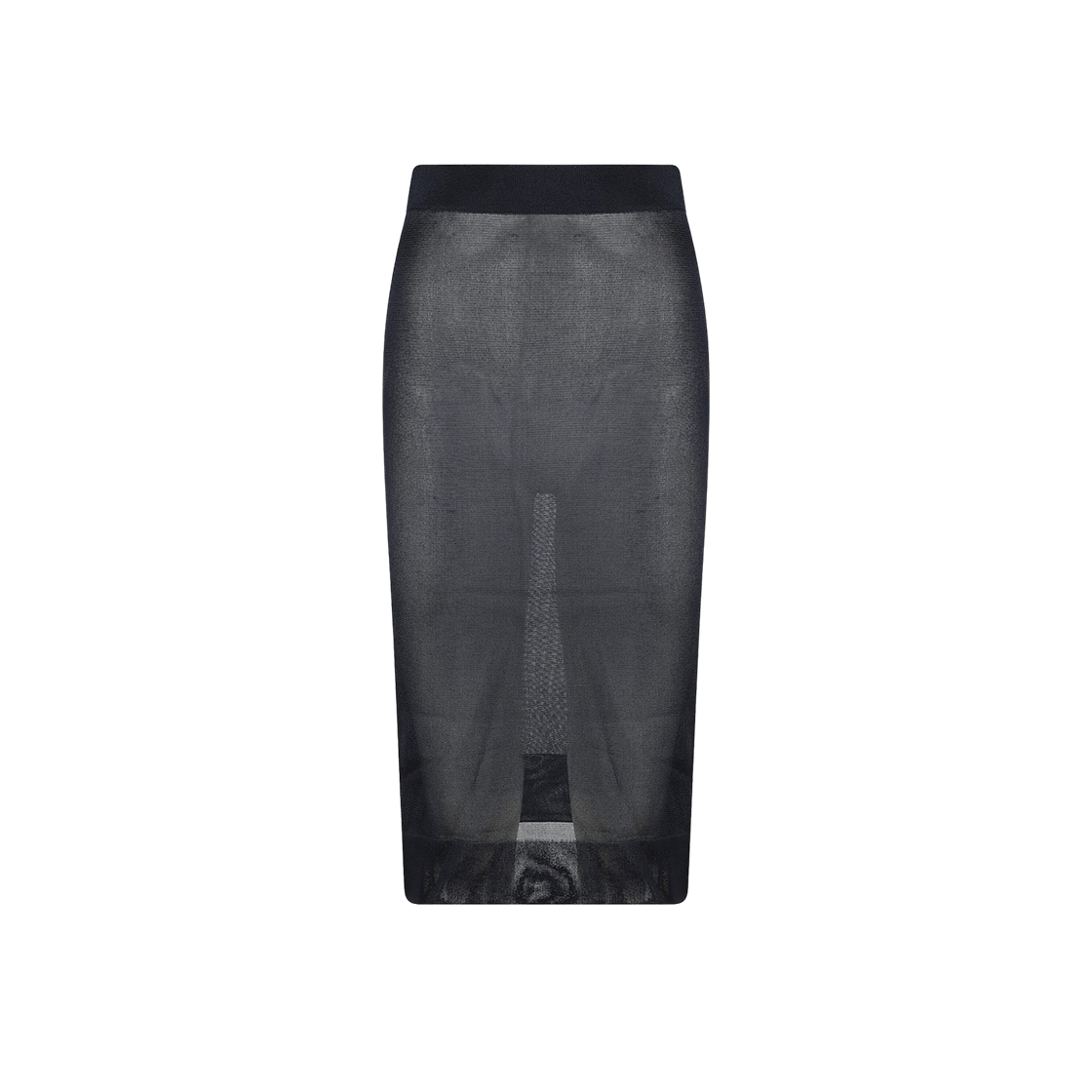 (W) 생로랑 시어 펜슬 스커트 블루 뉘((W) Saint Laurent Sheer Pencil Skirt Bleu Nuit)