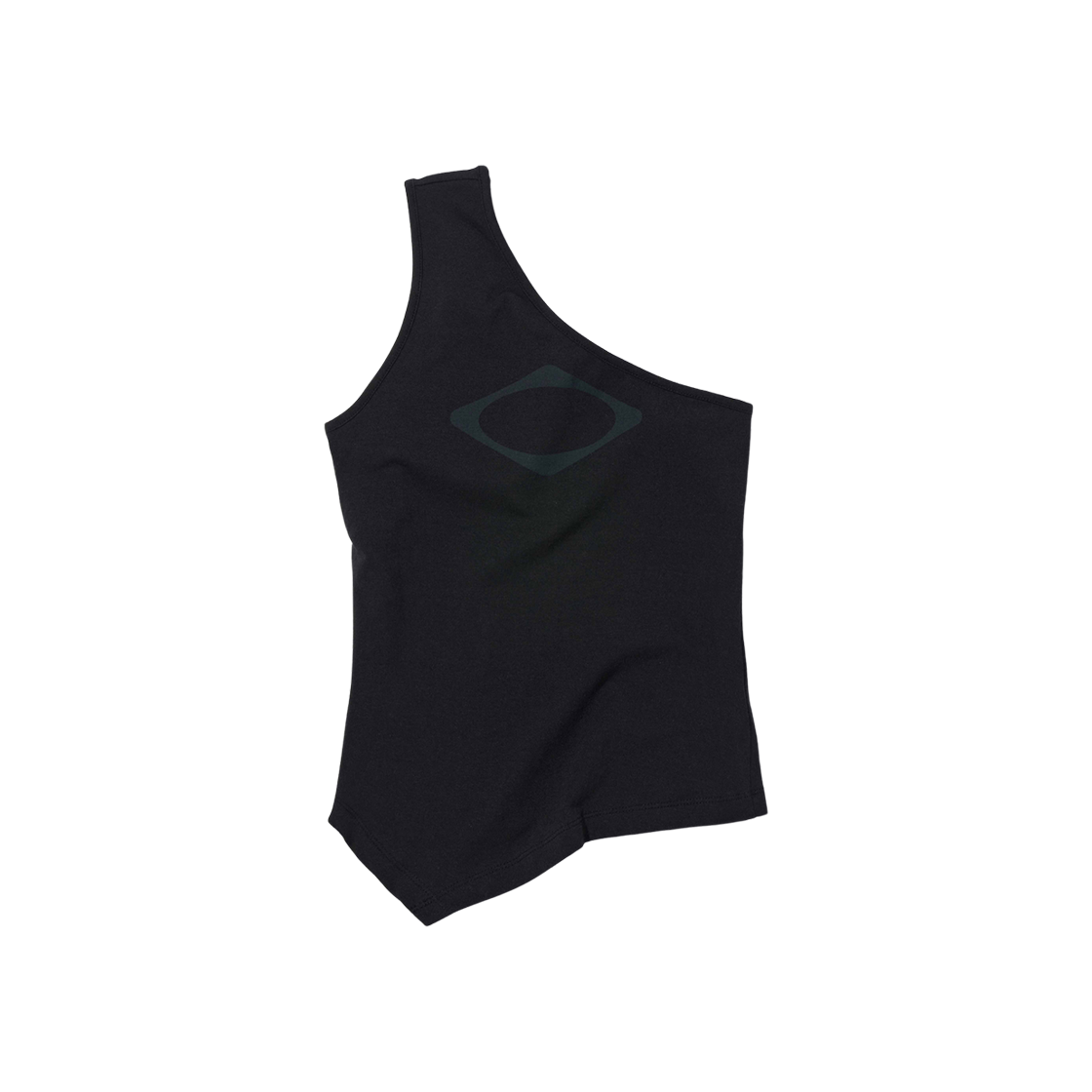 (W) 미스치프 롬버스 원 숄더 슬리브리스 블랙((W) Mischief Rhombus One Shoulder Sleeveless Black)