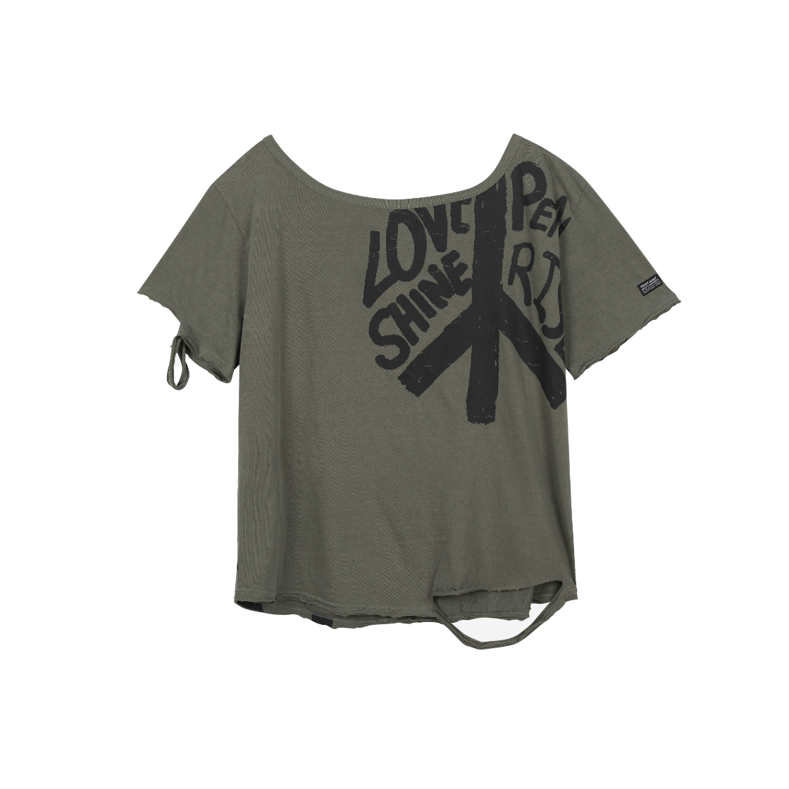 VAK252SS003 Vacant Archive Dion Cut-Out Box T-Shirts Khaki - 대표 이미지 #1