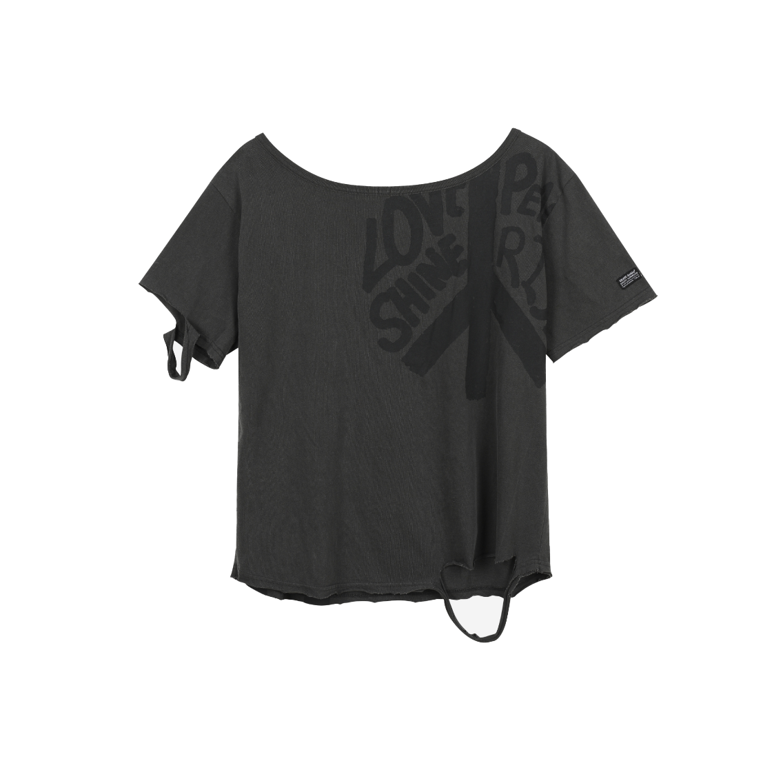 VAK252SS003 Vacant Archive Dion Cut-Out Box T-Shirts Charcoal - 대표 이미지 #1