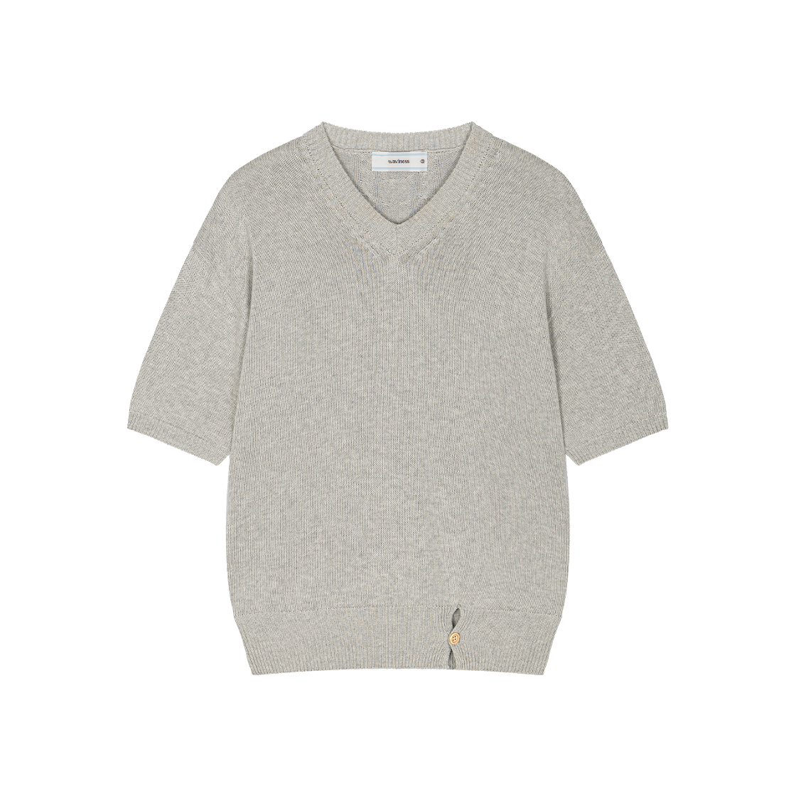 Waviness25210 Waviness High Tide V-Neck Half Knit Silver Grey - 대표 이미지 #1