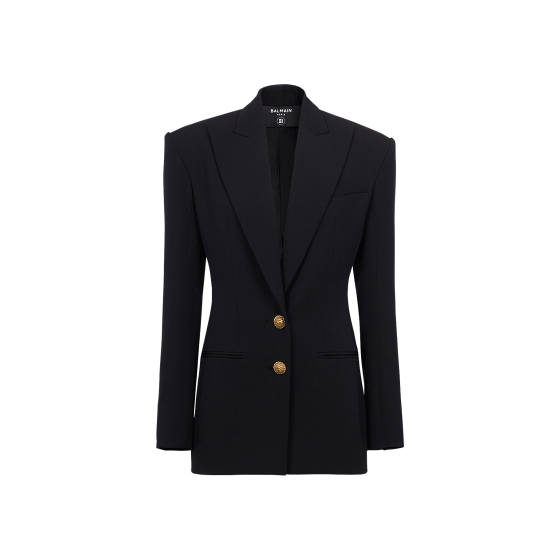 DF1SE055WC090PAF (W) Balmain 2-Button Belt Jacket Black