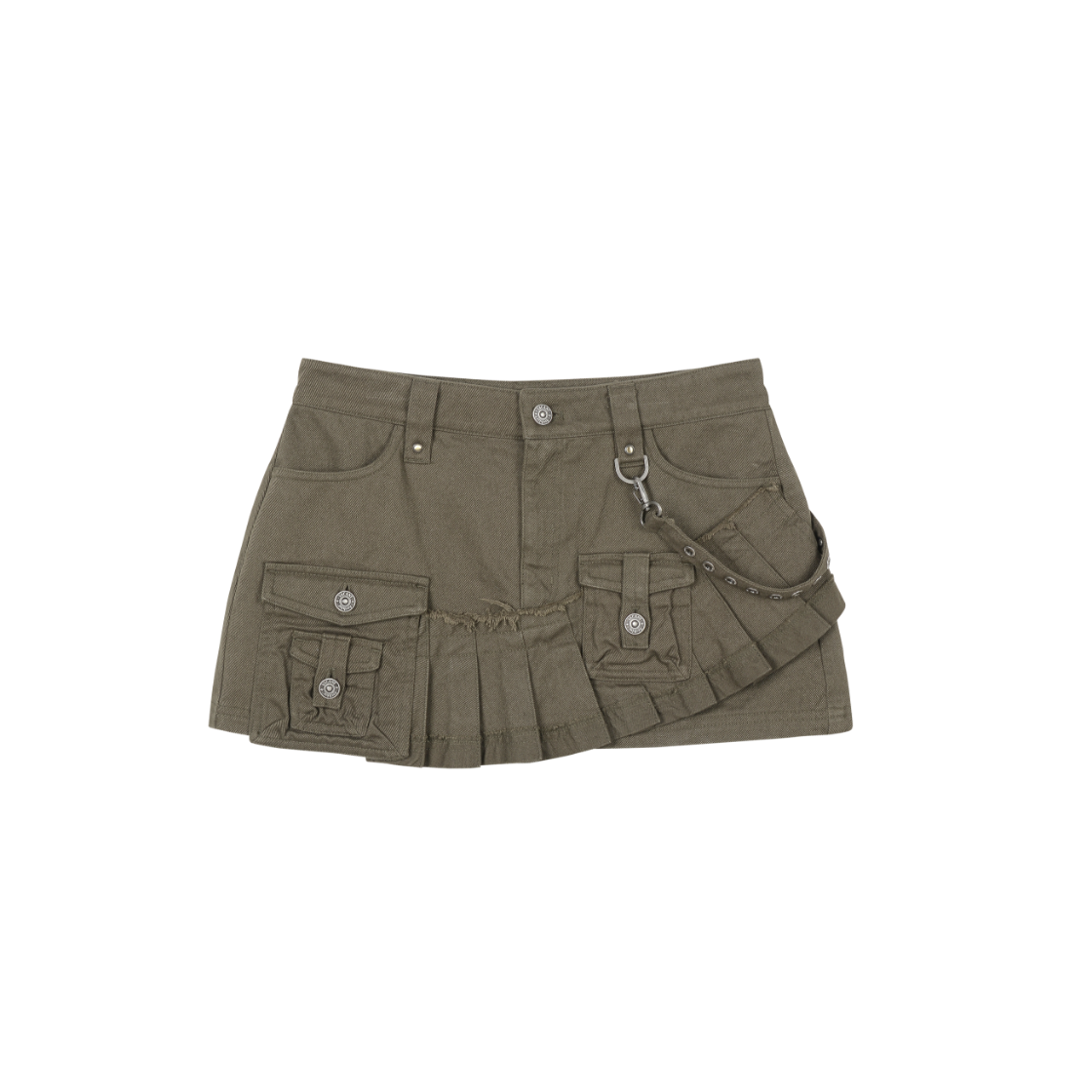 VAV252SK001 Vacant Archive Kathy Cargo Mini Skirt Khaki