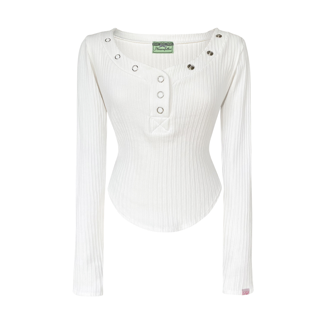 韓国女子 人気[PLEASENOFOLLOW]BUNNY SNAP BUTTON TOP ( VER.1 ) 24FW Bunny Snap Button Top ( Ver.1 ) - 플리즈노팔로우