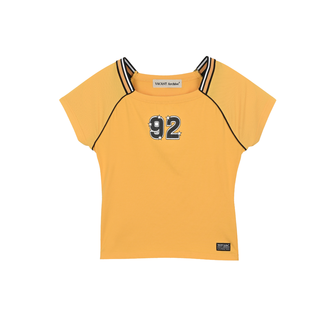VAK252SS002 Vacant Archive Becky Football T-Shirts Yellow