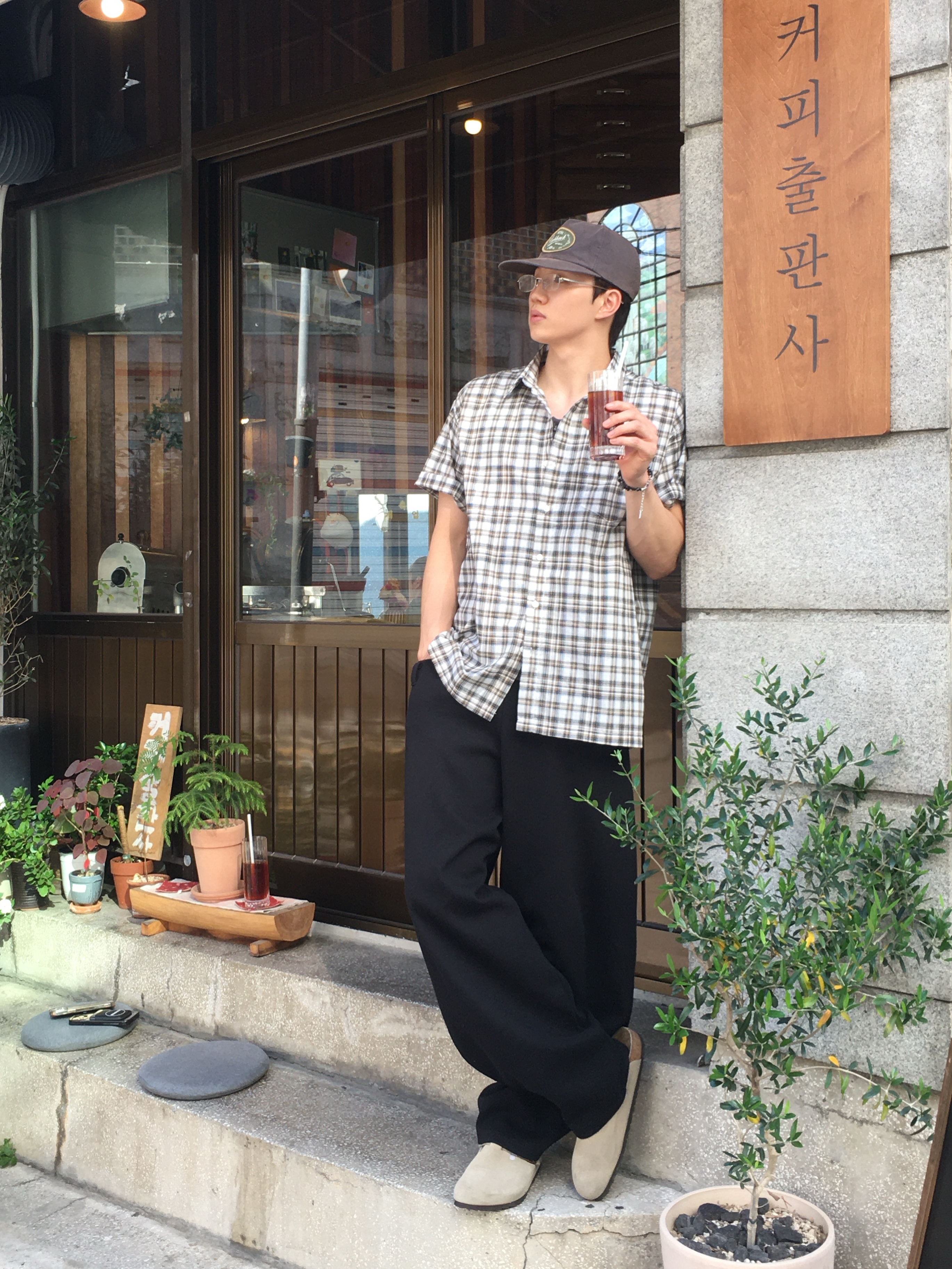 Birkenstock Boston Suede Leather Taupe - Regular 착용 스타일 - 4