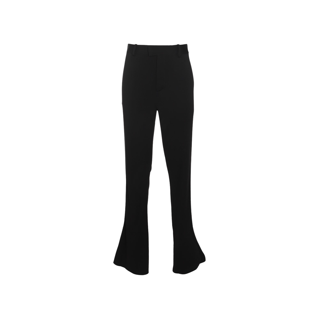 (W) 보테가 베네타 매트 비스코스 플레어드 트라우저 블랙((W) Bottega Veneta Matt Viscose Flared Trousers Black)