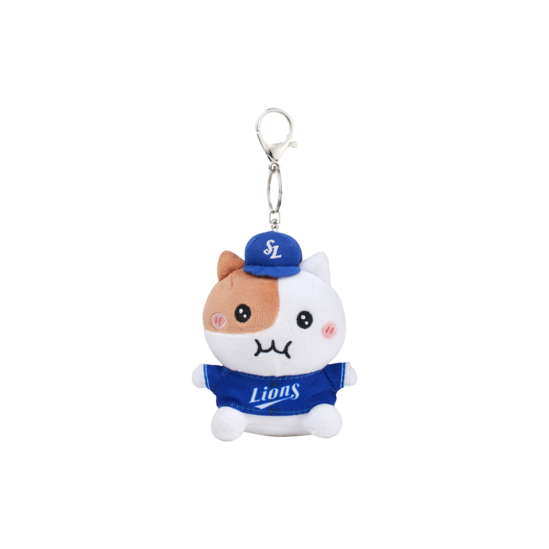 삼성 라이온즈 x 쫀냐미 플러시 키링 화이트 블루(Samsung Lions x Zzonnyami Plush Keyring White Blue)