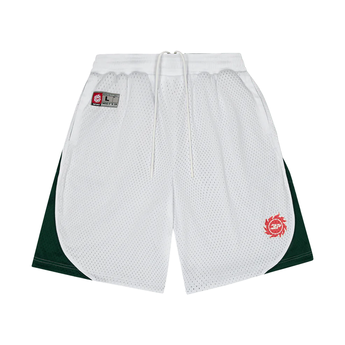 브로큰 플래닛 리버시블 메쉬 쇼츠 스노우 화이트 파인 그린(Broken Planet Reversible Mesh Shorts Snow White Pine Green)