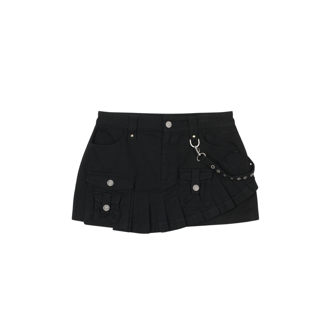 VAV252SK001 Vacant Archive Kathy Cargo Mini Skirt Black