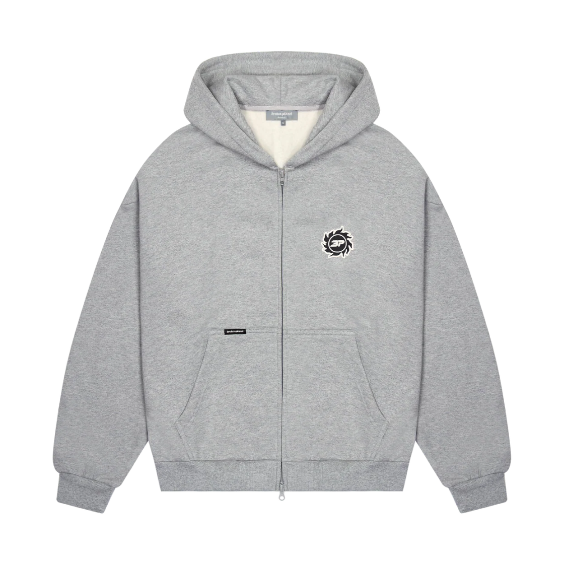 브로큰 플래닛 썬 집업 후드 헤더 그레이(Broken Planet Sun Zip-Up Hoodie Heather Gray) - 1