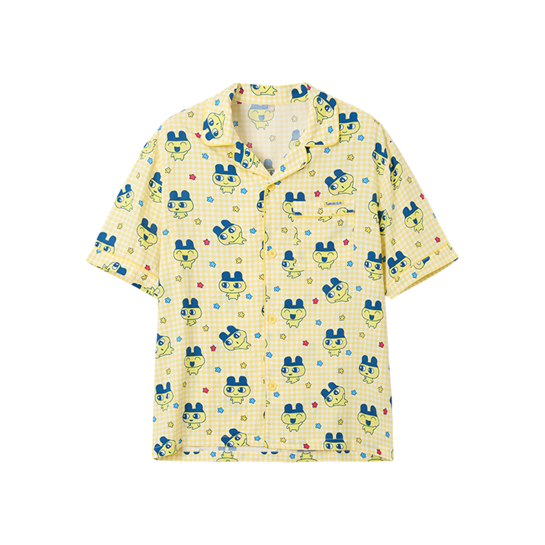 ★ SPAO★ GANADI HALF SLEEVE PAJAMA LIGHT BLUE SPPPF38U02 Saiise Skull flower tie dye Print Women Soft Pajama Sets