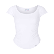 (W) Pleasenofollow New Momo Shirring Short Top White