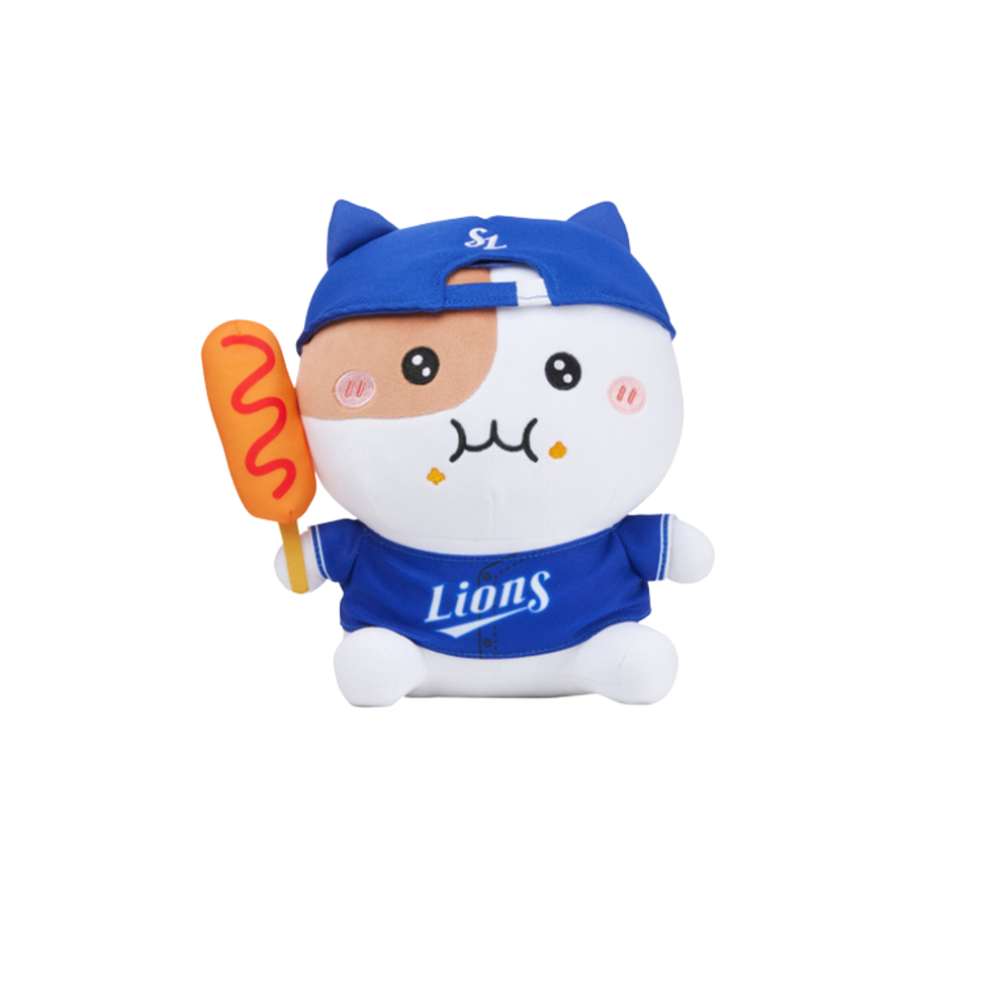 삼성 라이온즈 x 쫀냐미 플러시 돌 화이트 블루(Samsung Lions x Zzonnyami Plush Doll White Blue)