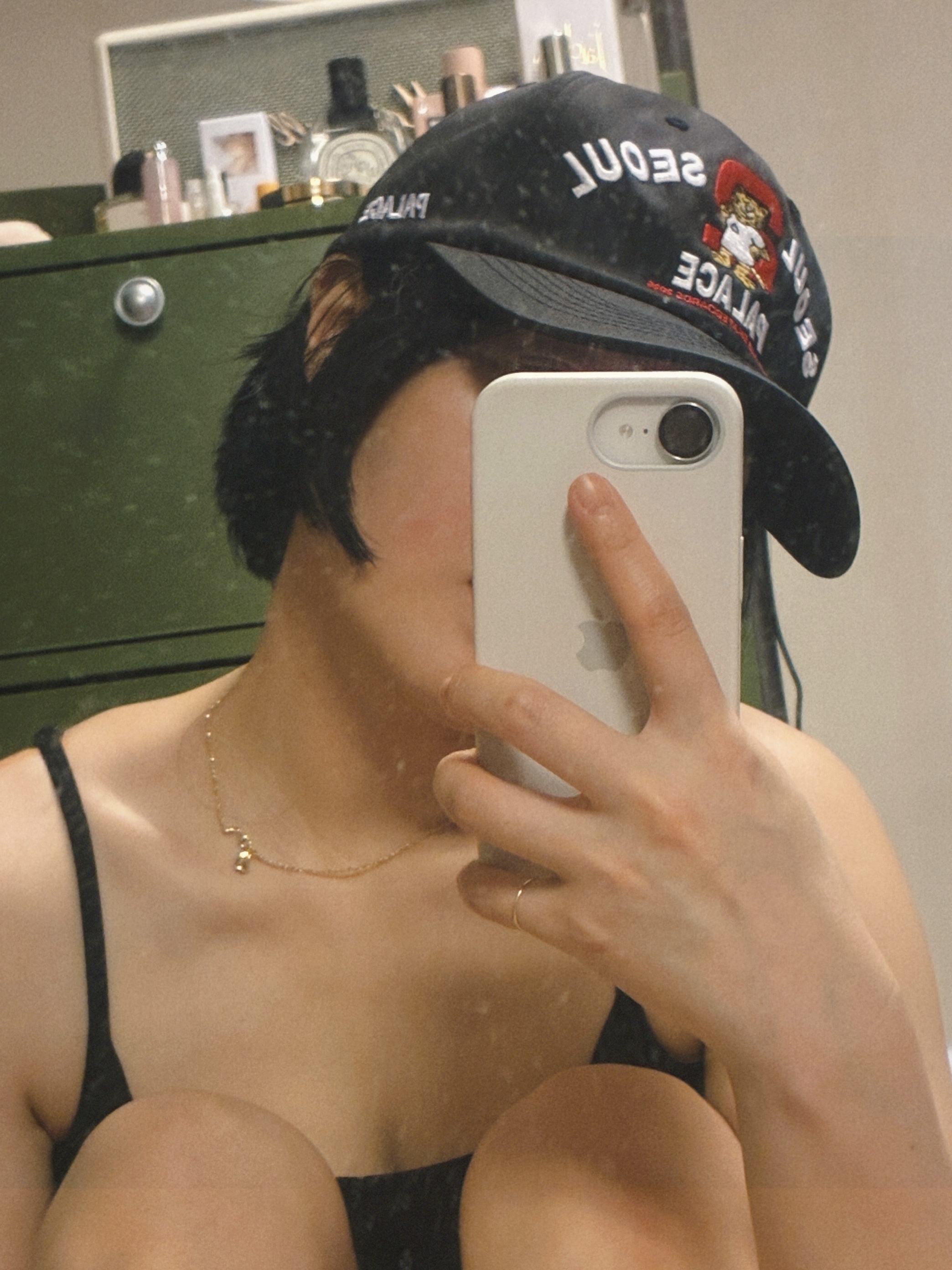 Palace Seoul 2 Seoul 6-Panel Cap Black - 25SS 착용 스타일 - 1